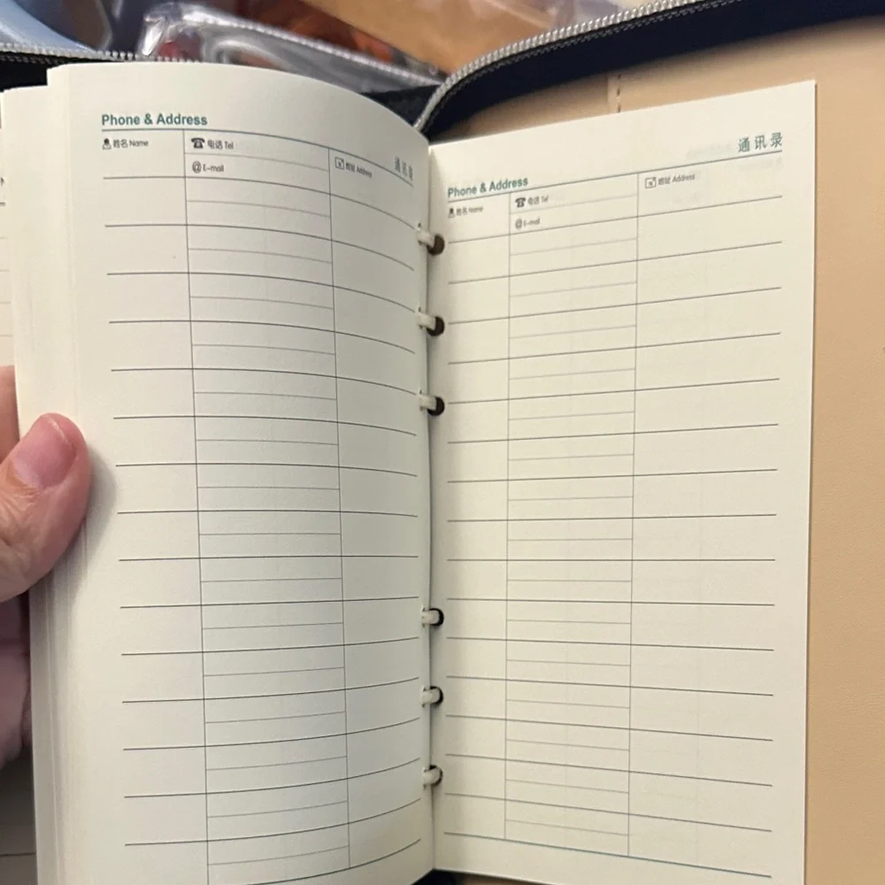 Teal and Beige Planner with Calculator - Picture 5 of 7